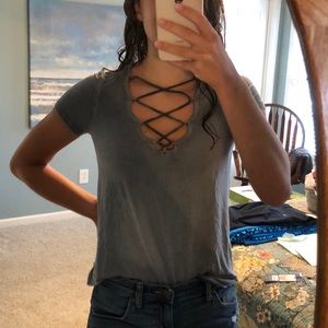 American Eagle Soft and Sexy Crisscross Shirt